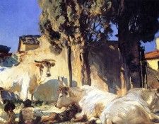 Sargent John Singer Oxen Resting2. ��������, ���� ������