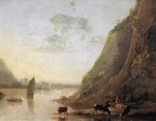 CUYP Aelbert River Bank With Cows. , Aelbert