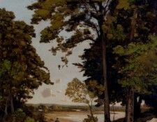 Harpignies Henri Joseph A Summers Day On The Banks Of The Allier. Harpignies, -