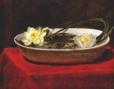 la farge water lilies in white bowl 1859. ����, La