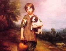 Cottage Girl with dog and Pitcher. , 