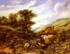 Watts Frederick William An Overshot Mill In A Wooded Valley. ,  