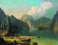 Горное озеро. 1861. Мещерский Арсений (1834-1902)