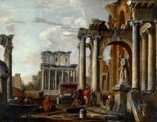 Ruins with the Temple of Antonius and Faustina, 1727-1730. ������, �������� �����