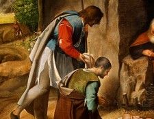 GIORGIONE THE ADORATION OF THE SHEPHERDS, DETALJ 5. ���������