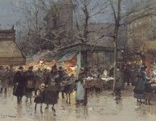 On a Grand Boulevard at Dusk. ������, ������� Laloue