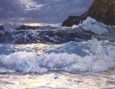 waugh breakers at floodtide 1909. , . 