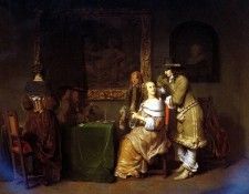 Den%20Eeckhout%20Gerbrand%20Van%201621%20to%201674%20An%20Elegant%20Company%20Playing%20Cards%20SnD%201652%20O C%2051.5%20by%2061.5cm. Eeckhout, ��� ��� Gerbrand