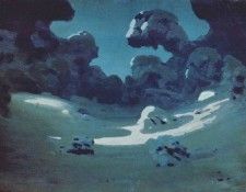 kuindzhi moonlight in winter forest 1898-1908. 