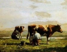 Vliet van Klaas Landscape with cows Sun (retouched). , 