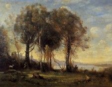 Corot Goatherds on the Borromean Islands. , --