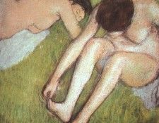 Degas Bathers on the grass, 1886-90, pastel on brown paper, . , --