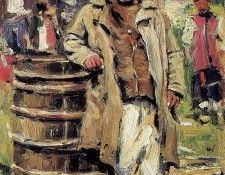 Old peasant man at barrel Sun. ��������� �������� (1846-1920)