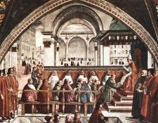 GHIRLANDAIO CONFIRMATION OF THE RULE CAPPELLA SASSETTI ST. , 