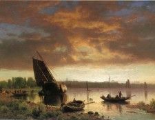Bierstadt Albert Harbor Scene. , 