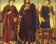 POLLAIUOLO Antonio del Altarpiece Of The SS Vincent James And Eustace.  