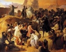 HAYEZ Francesco Crusaders Thirsting Near Jerusalem. , 