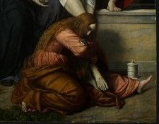 Moretto da Brescia Pieta, 1520s, 175.8x98.5 cm, Detalj 5, NG. Брешиа, Моретто да