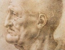 Leonardo da Vinci Profile of an old m. ,  