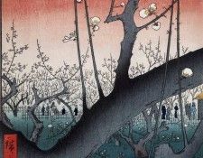 Hirosige Utagwa Prune orchard Sun. ��������