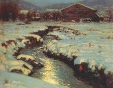 harrison woodstock meadows in winter 1909. , Curwood