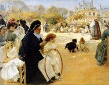 Edelfelt Albert In the Jardin de Luxembourg Sun. ����������, �������