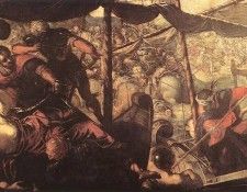 Battle between Turks and Christians WGA. Тинторетто, Якопо