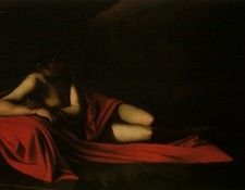 Caravaggio-Baptist-reclining. ,   