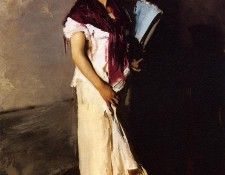 Sargent John Singer Italian Girl with Fan. ,  
