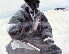 Aio Xun Original Oil Painting WHITE WATERSHED portrait06. , 
