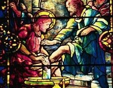 Tiffany Jesus Washing the Feet of the Disciples. ,  