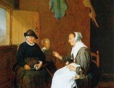 Brekelenkam van Quiringh Interior with women Sun. Brekelenkamp ��� Quiringh