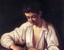 Caravaggio - Boy Peeling A Fruit. ,   