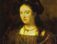 Rembrandt - The Artists Wife, Saskia.    