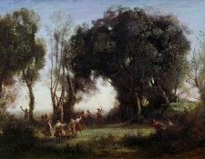 Corot Morning, the Dance of the Nymphs, ca 1850, Louvre. , --
