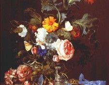 aelst vase of flowers with pocket watch 1663. Aelst,  