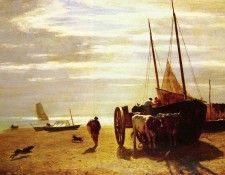 Troyon Constant BEACH AT TROUVILLE. Troyon, 