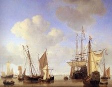Velde van de Willem Jr Ships in the roads Sun. ,    