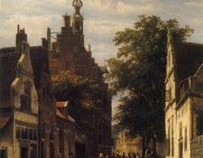 A Dutch Street Scene. Springer, Корнелис