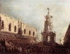 GUARDI Francesco Carnival Thursday on the Piazzetta.  