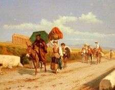 Gabrini Pietro Travellers In The Roman Campagna. Gabrini, ������