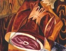 goncharova still life with ham 1912. , 