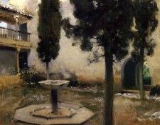 Sargent John Singer Alhambra Patio de la Reja. ,  
