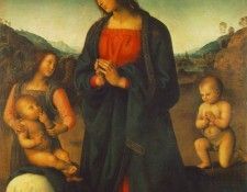 Perugino Madonna, an Angel and Little St John Adoring the Ch. , 