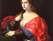 Palma Vecchio Portrait of a Woman La Bella canvas. ������, ����� Il Vecchio