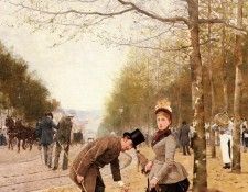Gaillard Francois Sunday In The Park. Гайяр, Франсуа