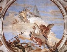 Tiepolo Palazzo Labia Bellerophon on Pegasus. ,  