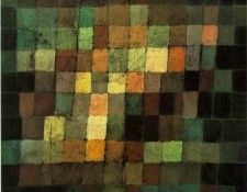 Klee Ancient sound, abstract on black, 1925, Kunstsammlung, . , 