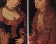 CRANACH Lucas the Elder St Catherine Of Alexandria And St Barbara. ,  