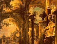 Canaletto An Allegorical Painting of the Tomb of Lord Somers. 